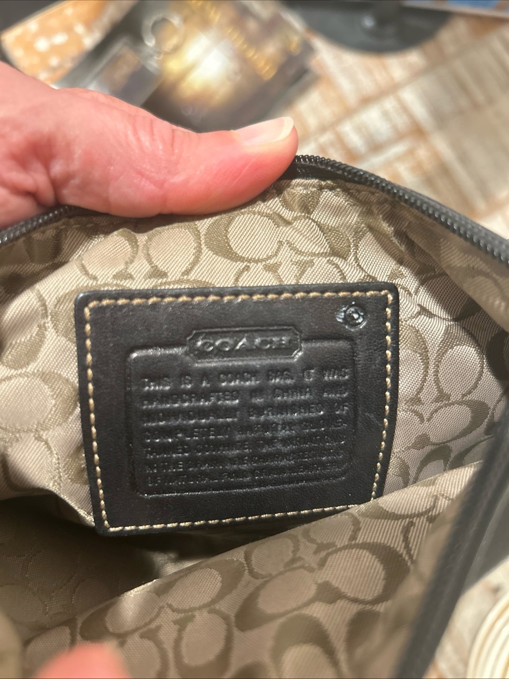 Coach Black Leather Wristlet Pouch with Detachable Strap 5x7 - Picture 5 of 5